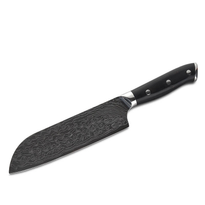 DAO BẾP SANTOKU -DAO BẾP NHẬT THÉP DAMASCUS MÃ KDT116