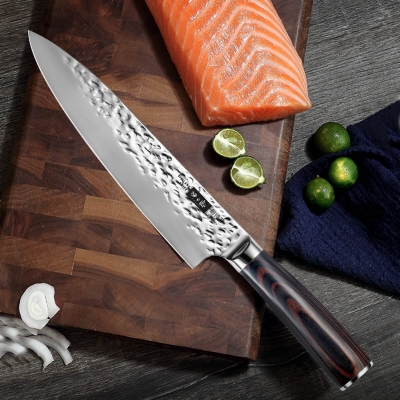 DAO BẾP GYUTO -DAO BẾP NHẬT THÉP DAMASCUS MÃ D9DT119