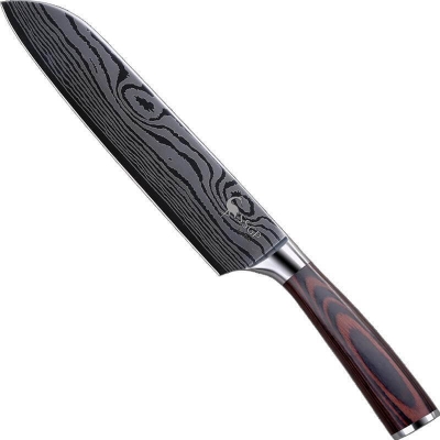 DAO BẾP SANTOKU -DAO BẾP NHẬT THÉP DAMASCUS MÃ DDT116